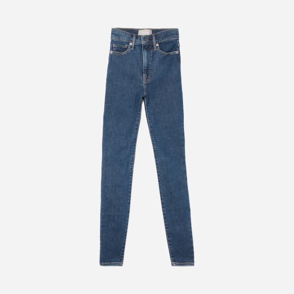 Everlane The Way High Skinny Jeans‎ Size 27 Mid Blue High Rise Stretch NWT